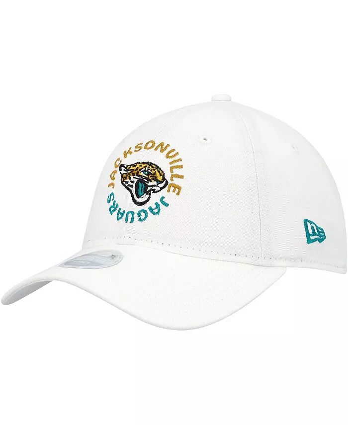 

Женская белая бейсболка Jacksonville Jaguars Circle Primary Logo 9twenty Adjustable New Era