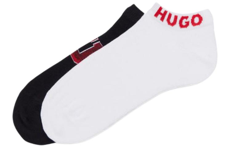 

SS24 Мужские носки до щиколотки, 2 пары HUGO BOSS, 2 Pack (Black+White)