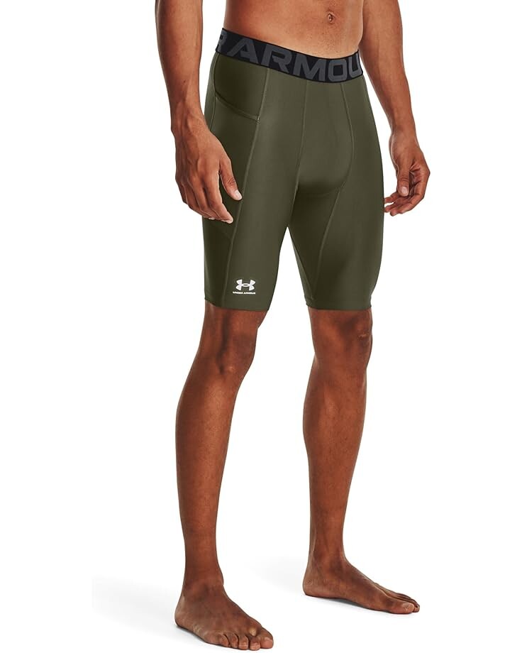

Шорты Under Armour Big & Tall HeatGear Armour Long, цвет Marine OD Green/White