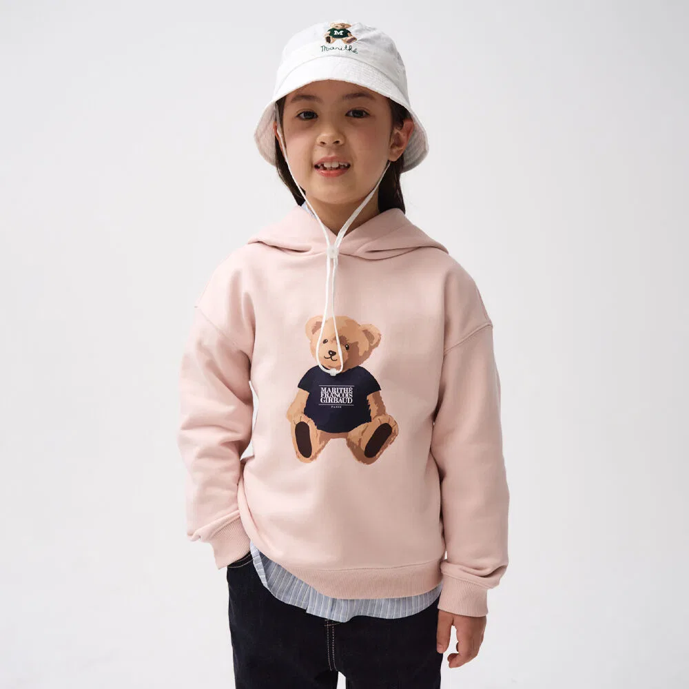 Детское худи Mari Bear, розовое, от Marithé Kids