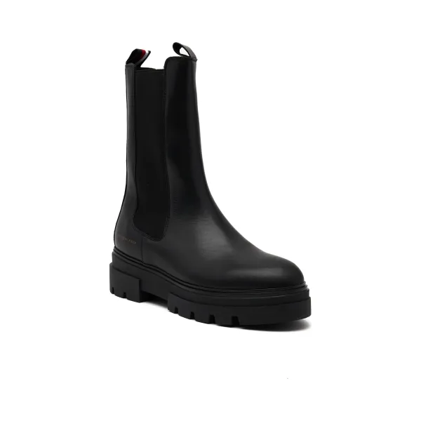 

Кожаные однотонные ботильоны челси Tommy Hilfiger, черный