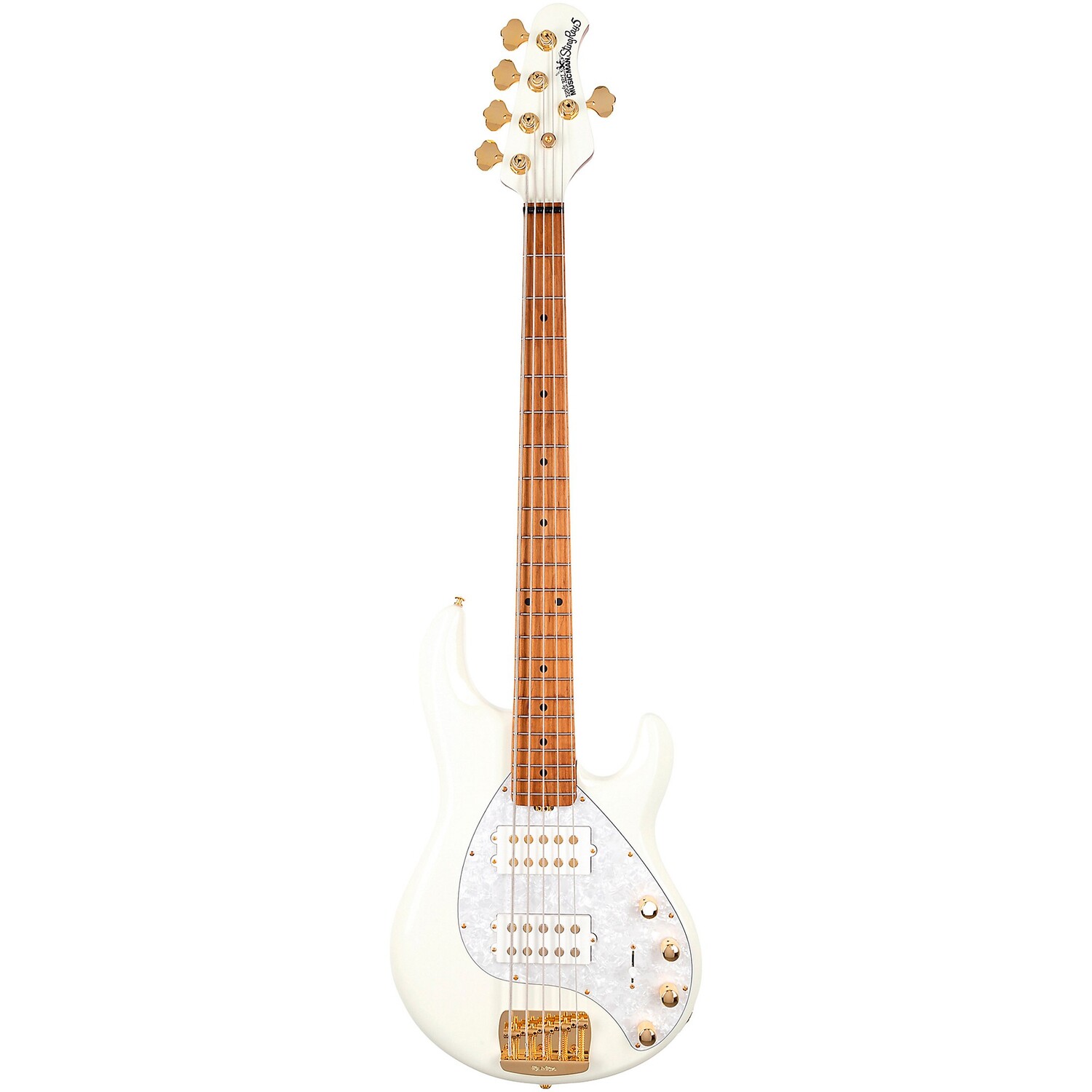 

Ernie Ball Music Man StingRay5 Special HH 5-струнная электрическая бас-гитара цвета слоновой кости