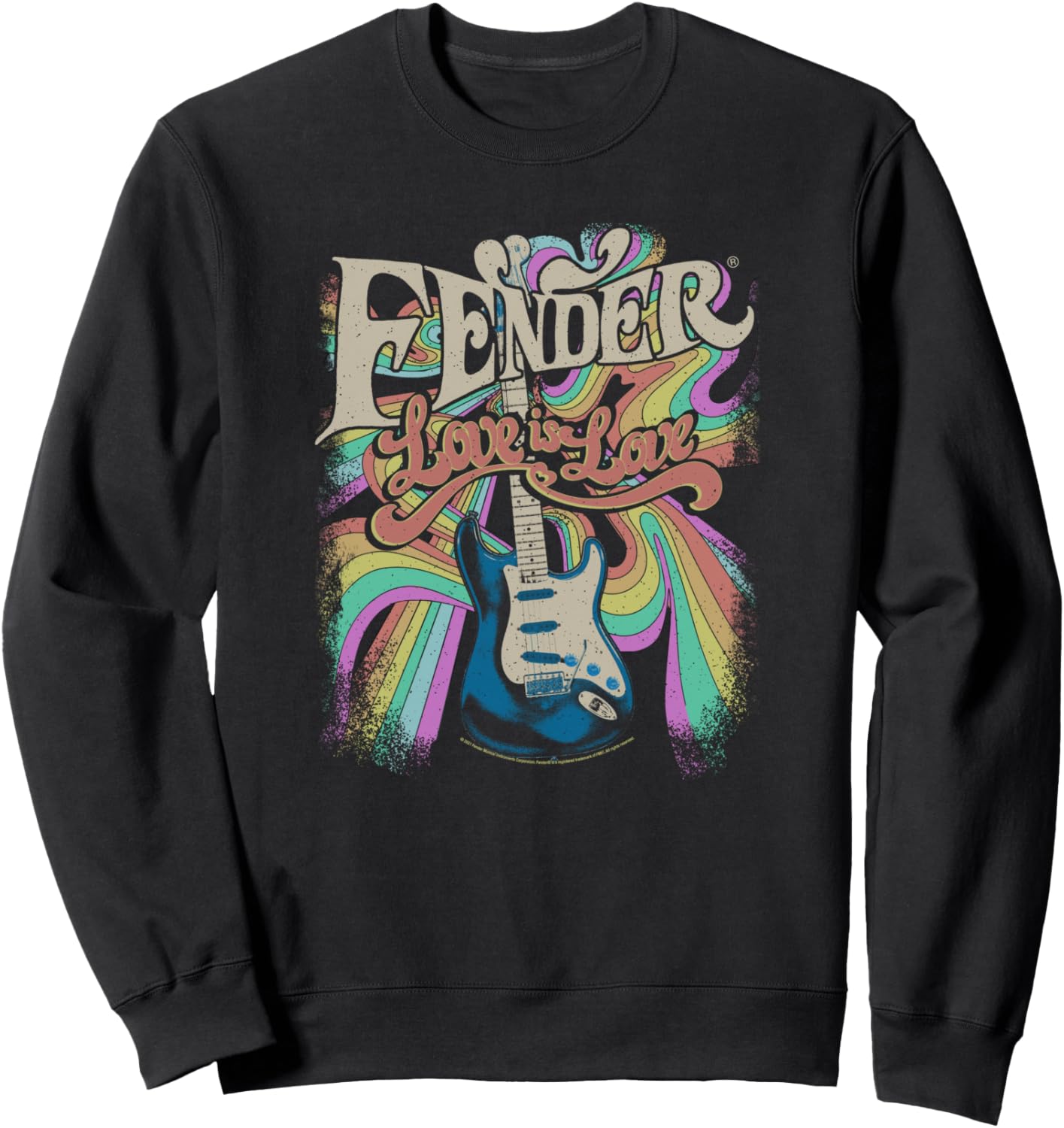 

Толстовка Fender Love Is Love Retro Trippy Entangled Rainbows, черная, Черный, Толстовка Fender Love Is Love Retro Trippy Entangled Rainbows, черная