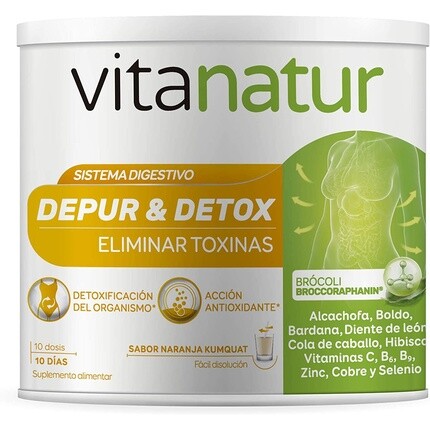 

Depur&Detox со вкусом апельсина, 200 г, Vitanatur