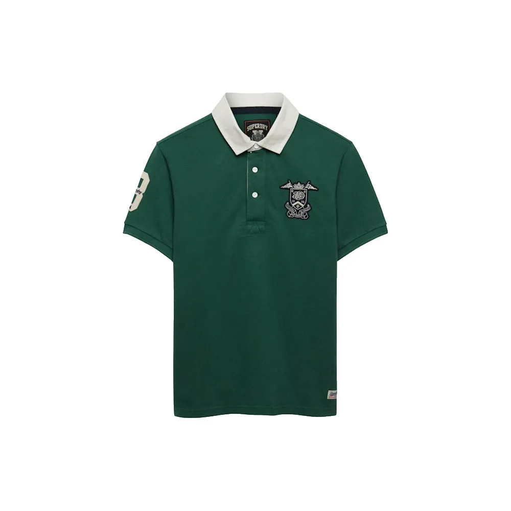 

Поло Superdry Vintage Pique Rugby с коротким рукавом, зеленый
