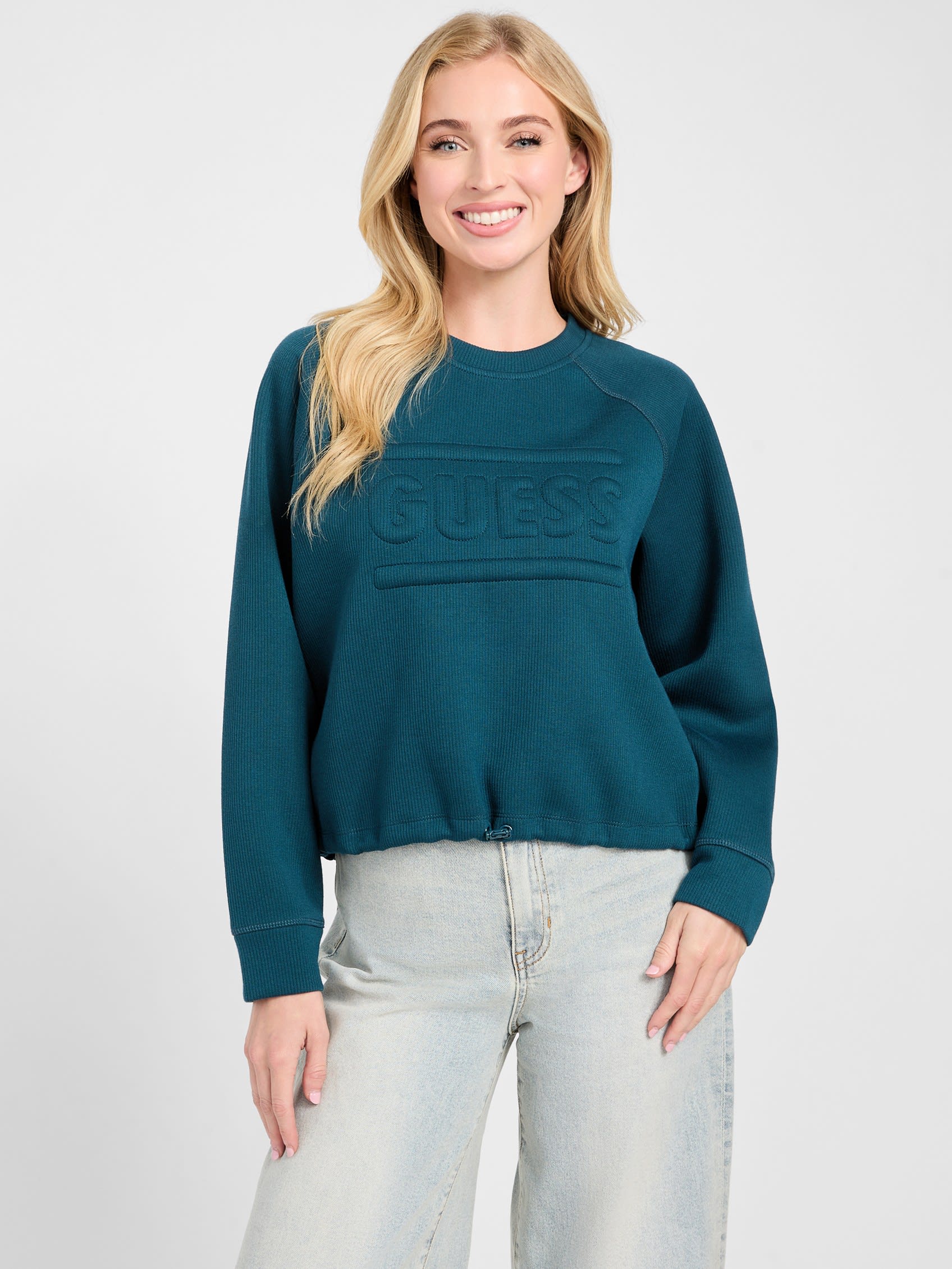 

Толстовка с круглым вырезом и логотипом Erandy Guess Factory, цвет extreme blue