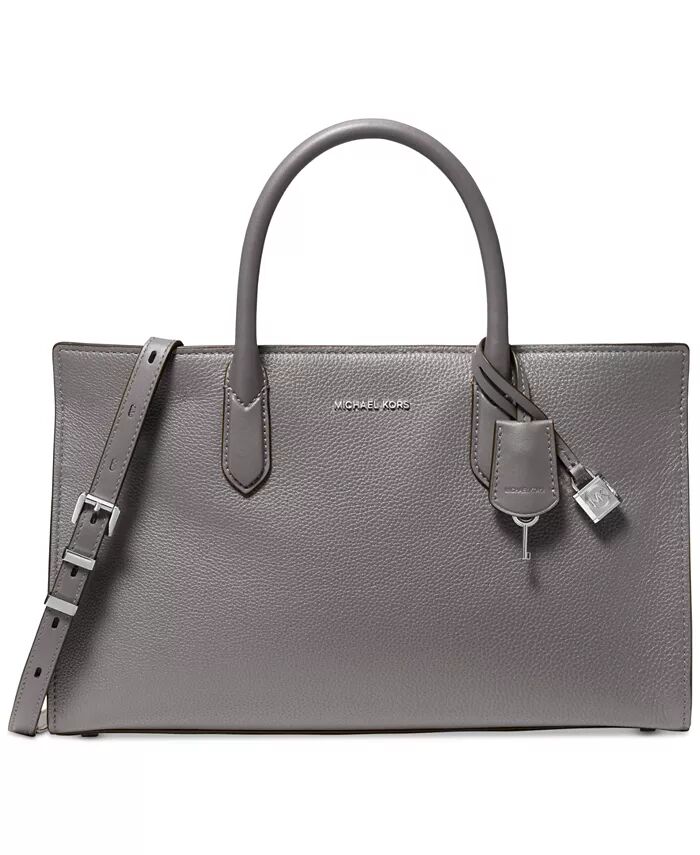 

MICHAEL Scarlett Средняя кожаная сумка East West Michael Kors, серый
