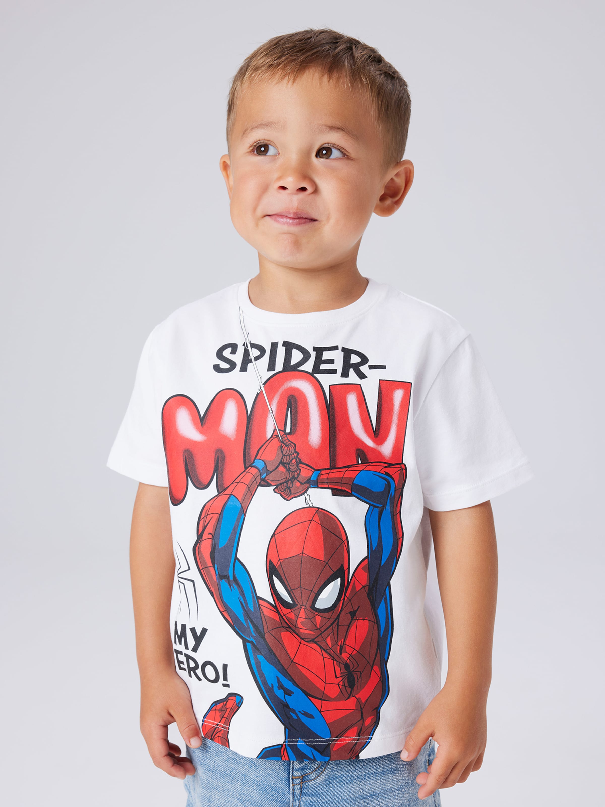 NAME IT Футболка 'NMMMarvin Spider' в белом цвете — фото 4