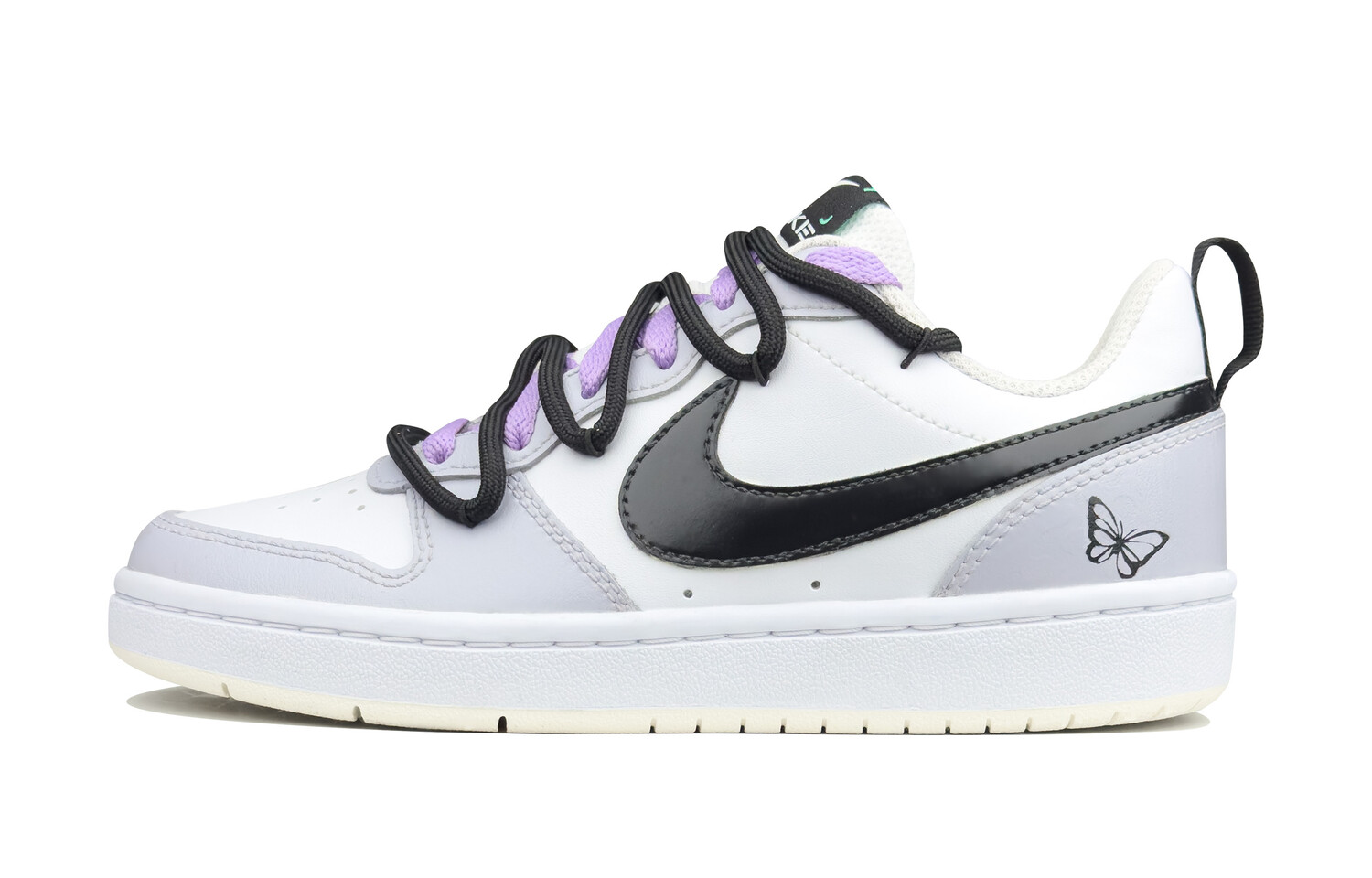 

Кроссовки Nike Court Borough Skateboarding Shoes Women's Low-top Purple/white/black, светло-фиолетовый