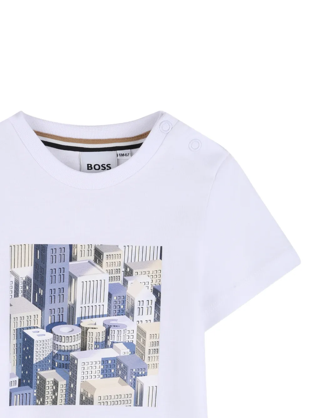 Футболка с графичным принтом Boss Kidswear, белый — фото 3