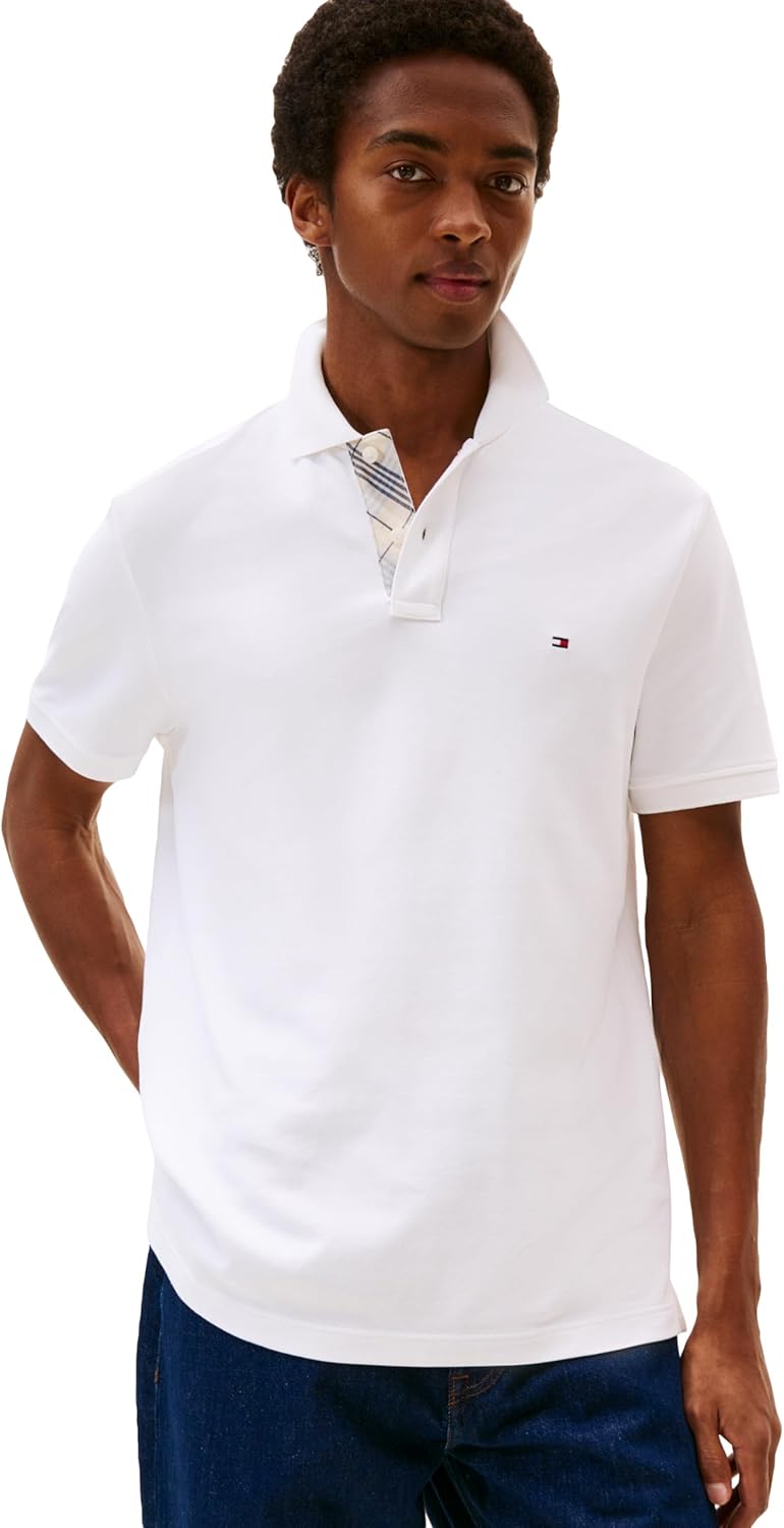 

Мужские поло Tommy Hilfiger с коротким рукавом, повседневные, классического кроя, с эластичной тканью и скрытой планкой, White, Белый, Мужские поло Tommy Hilfiger с коротким рукавом, повседневные, классического кроя, с эластичной тканью и скрытой планкой,