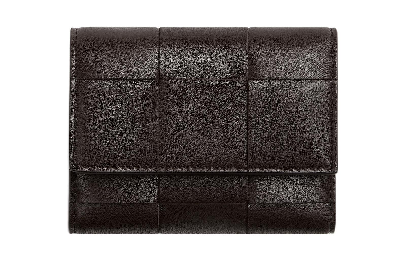 

Кошелёк из овчины Tubas для женщин тёмно-коричневый Bottega Veneta
