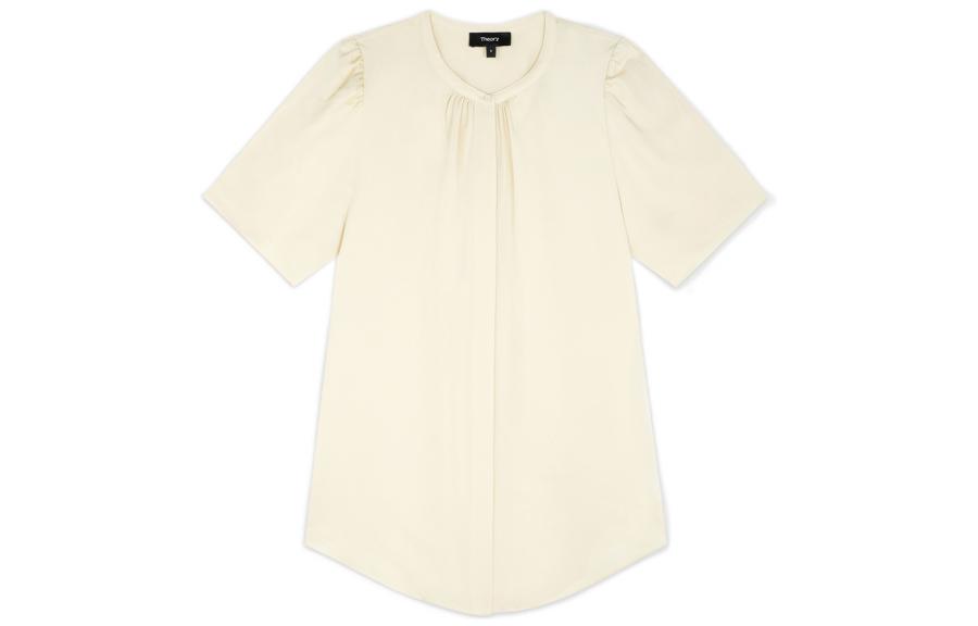 

THEORY SS23 Cloud Silk серия рубашка женская светло-желтая