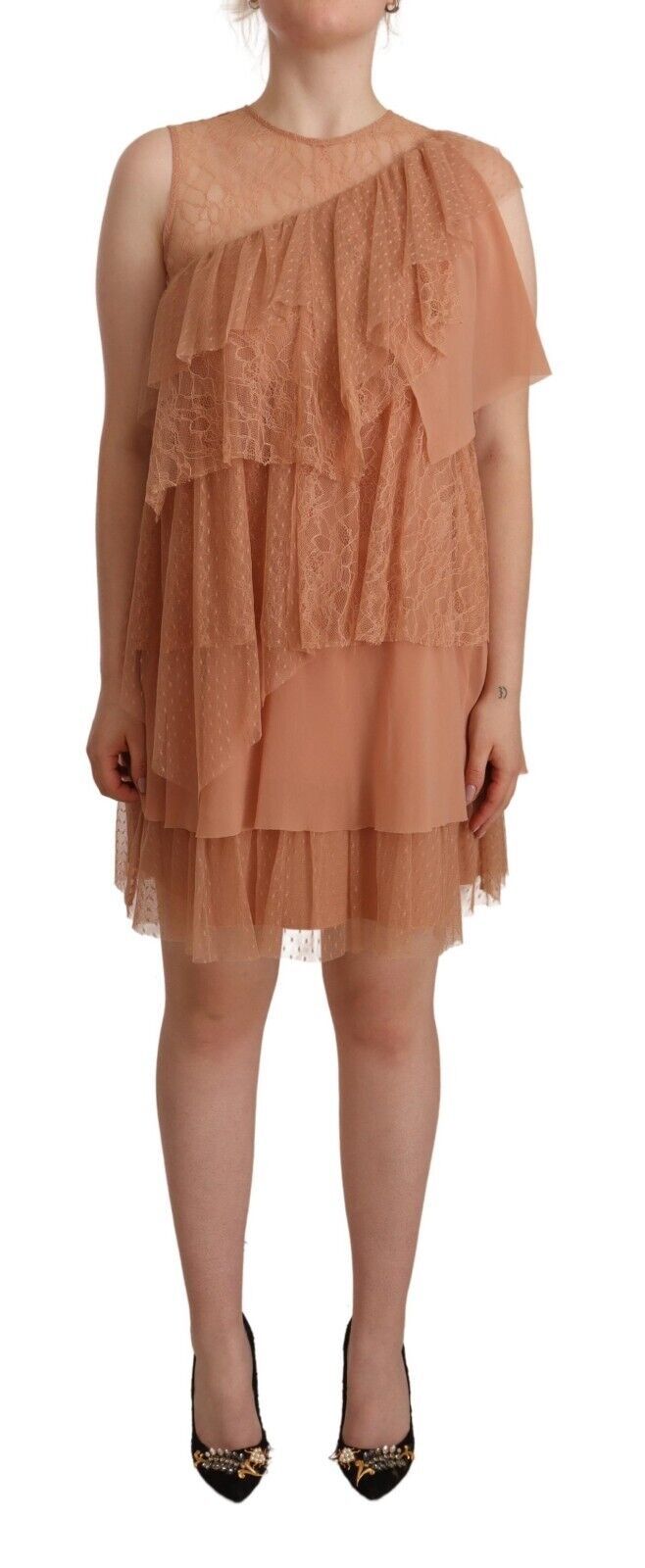 

Женское платье без рукавов Liu Jo Lace Mini Shift Laye, розовый