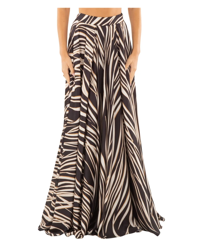 

Юбка с анималистическим принтом и боковым разрезом, разноцветная Babylon, черный