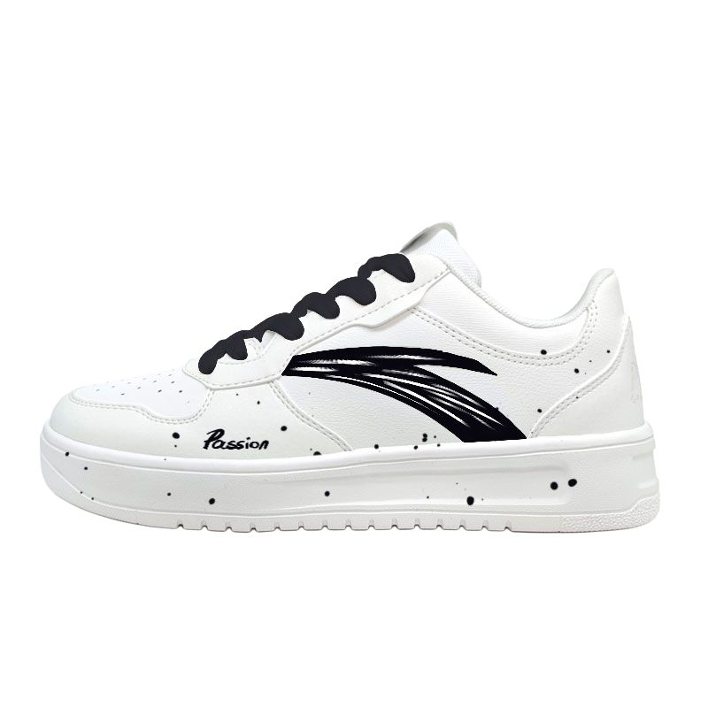 

Расслабленные дышащие высотные низкие кроссовки для скейтбординга unisex ANTA, черный/белый