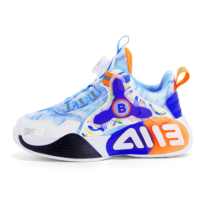 

Баскетбольные кроссовки средней высоты с амортизацией, износостойкие, противоскользящие, с защитой от ударов, детские SNOOPY, оранжевый