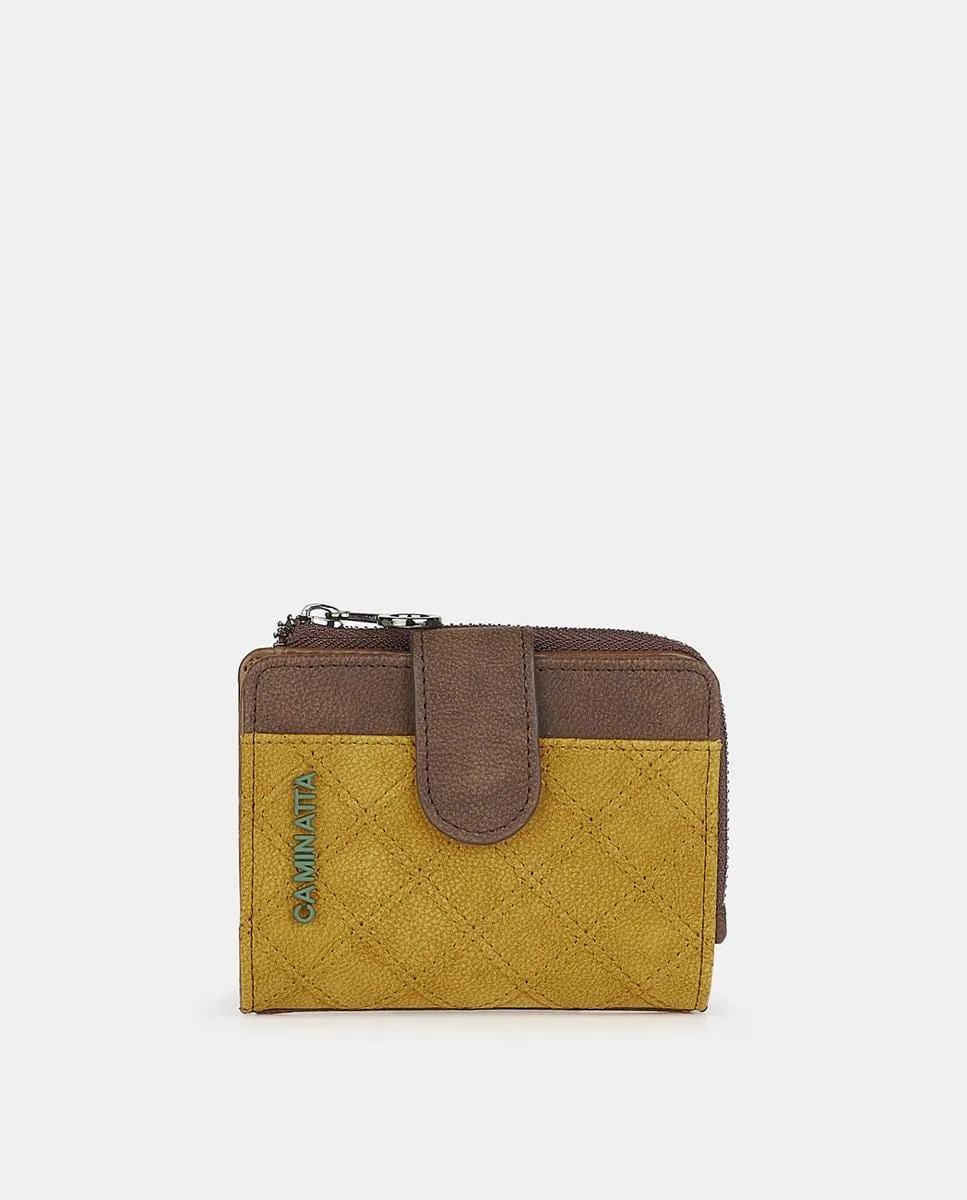 

Кошелек с клапаном и молнией Caminatta, коричневый