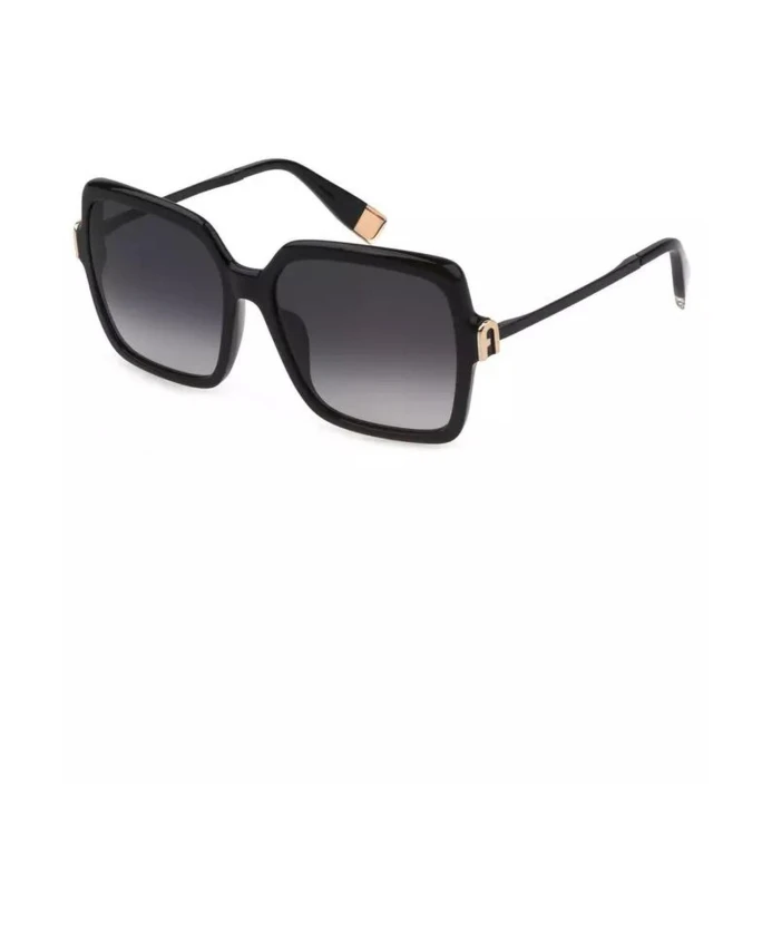 

Черные солнцезащитные очки с квадратными ацетатными линзами Furla, черный