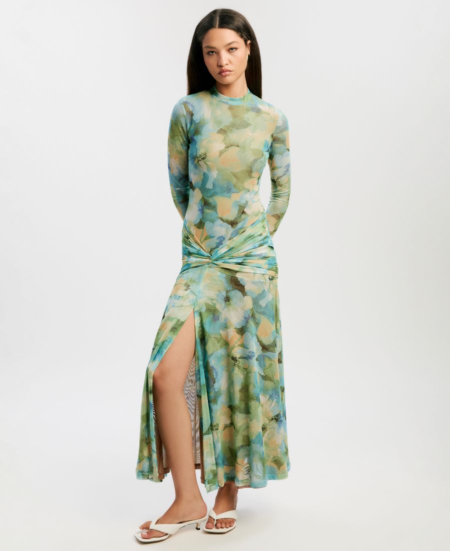 

Женское платье Lea с цветочным принтом и длинными рукавами Bardot, Green Floral