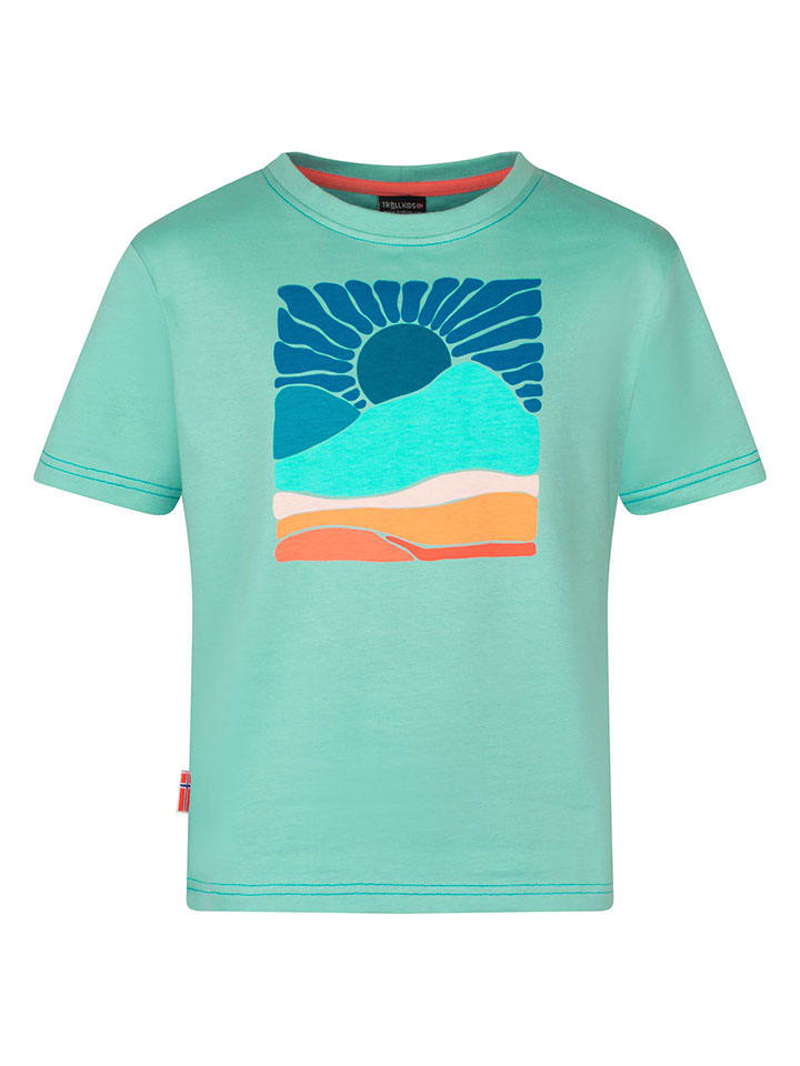 

Trollkids Футболка "Falketind T" бирюзового цвета, Зеленый, Trollkids Футболка "Falketind T" бирюзового цвета