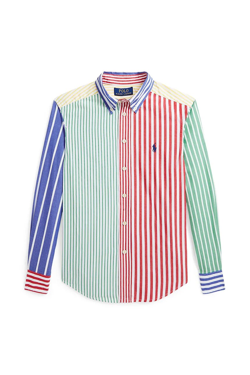 

Детская хлопковая рубашка Polo Ralph Lauren, мультиколор