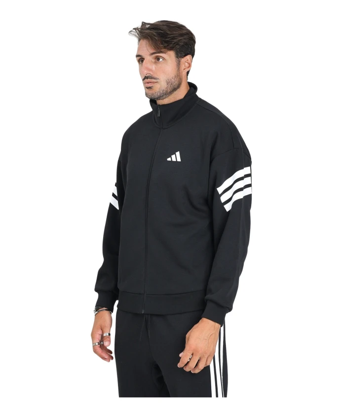 

Худи Future Icons с тремя полосками, черная, на молнии Adidas, черный