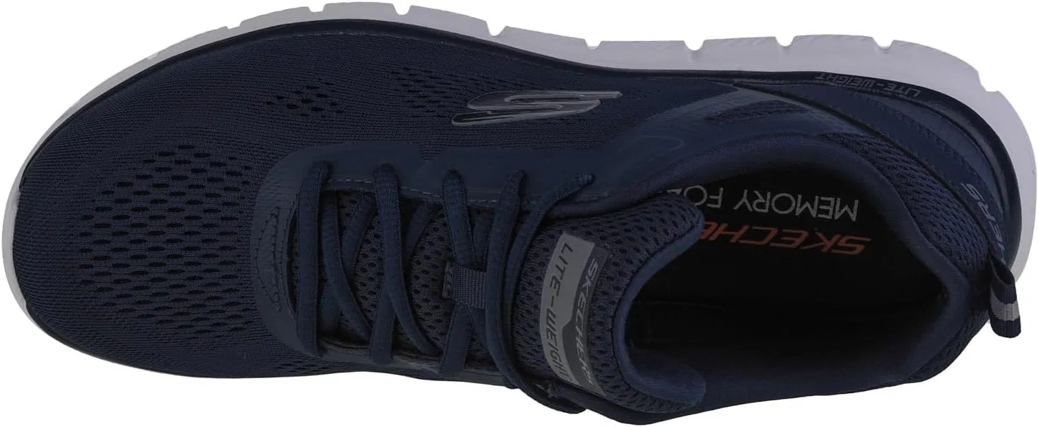 Мужские спортивные кроссовки Skechers Track Broader, Navy Mesh Pu — фото 4
