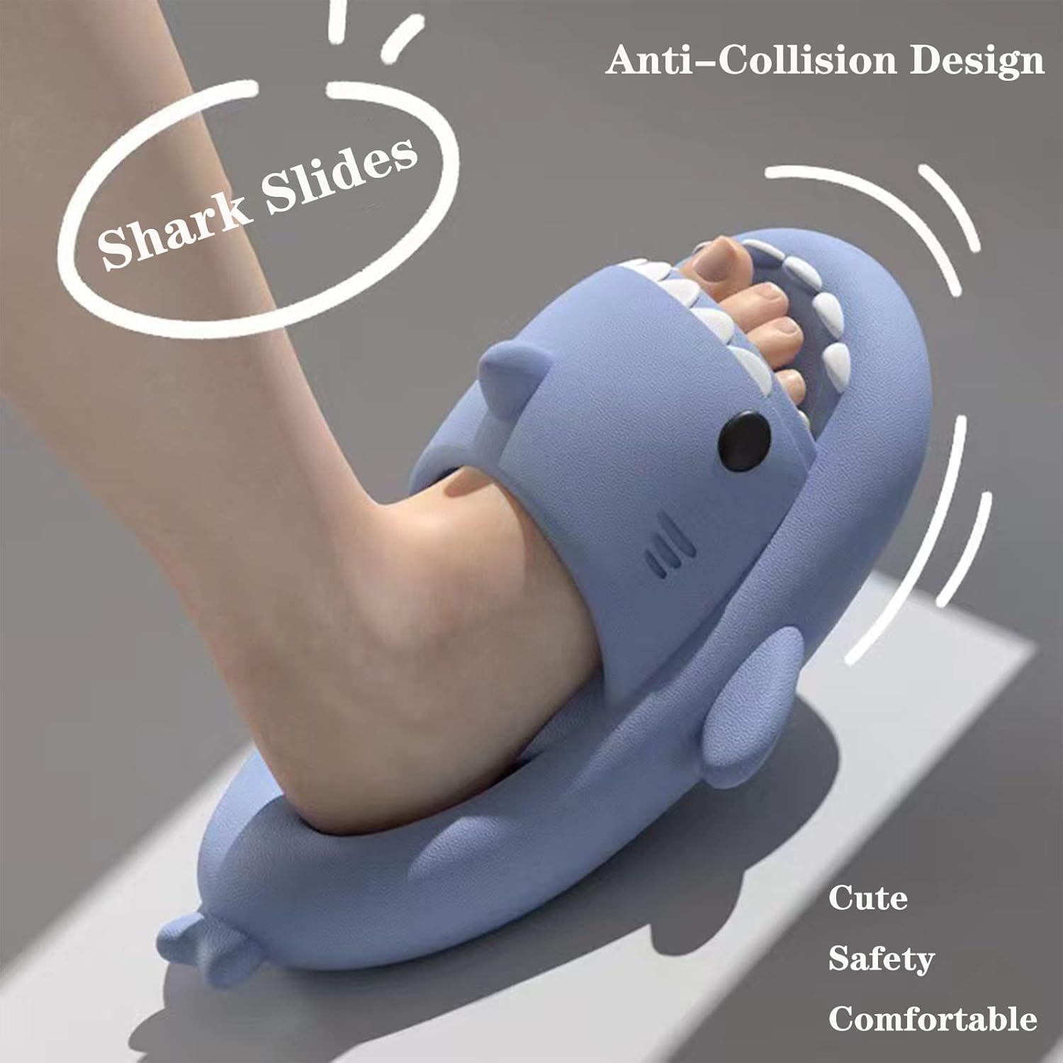 Оригинальные шлепанцы Jfxgjuv Sharky, Нескользящие шлепанцы Shark с подушкой, сандалии для мужчин, женщин и детей, оранжевый — фото 2
