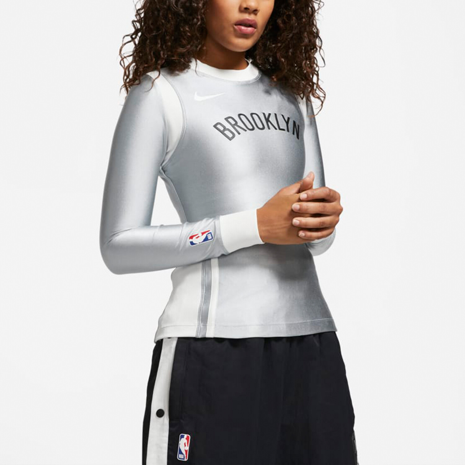 Толстовка Ambush X NBA женская серебристая Nike — фото 4