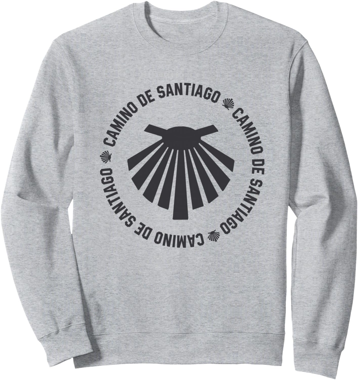 

El Camino de Santiago, Испания, Компостела, туристическая толстовка с цитатой в подарок El Camino St James Tee Shirts, серый
