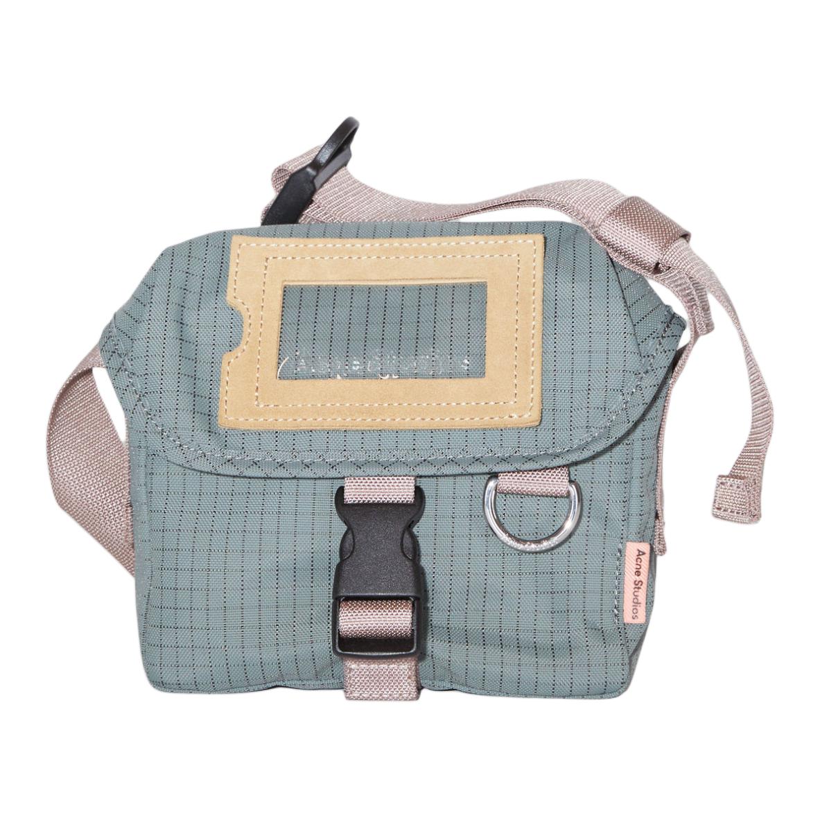 

Нейлоновая наплечная сумка через плечо женская темно-серая Acne Studios