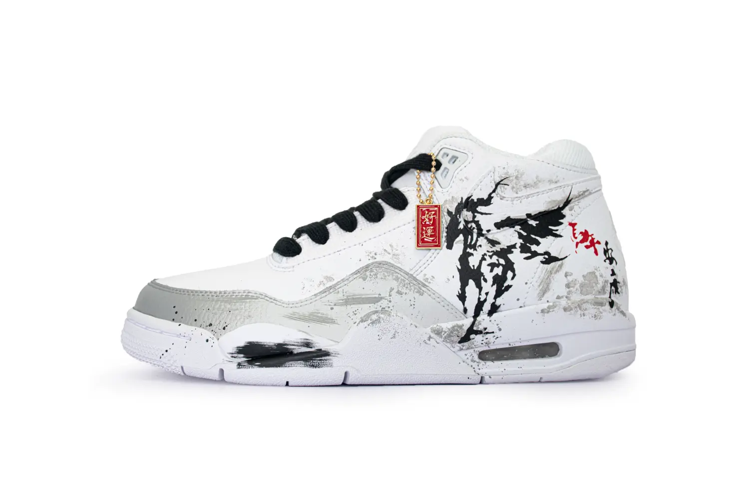 

Nike Кроссовки Flight Legacy Horse Good Luck Mid top Vintage Basketball Shoes Unisex White Gray