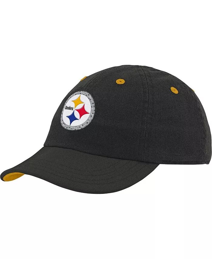 

Черная шапка-ушанка Pittsburgh Steelers Team Slouch Flex для мальчиков и девочек Outerstuff
