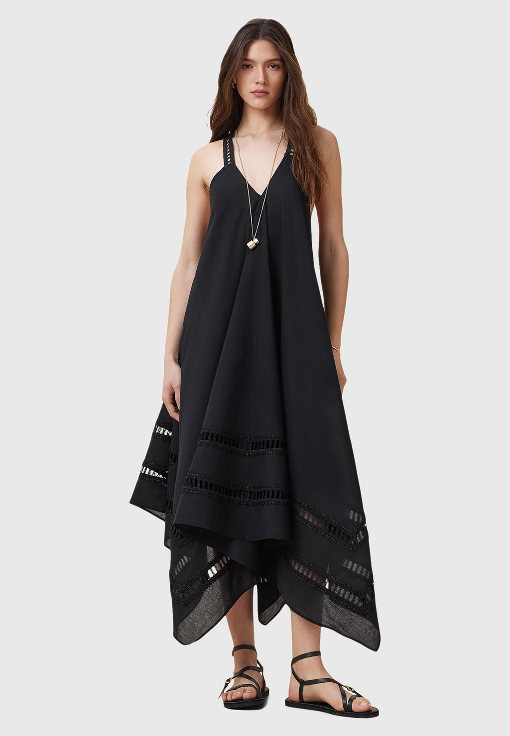 

Платье макси LIL DRESS AllSaints, черный