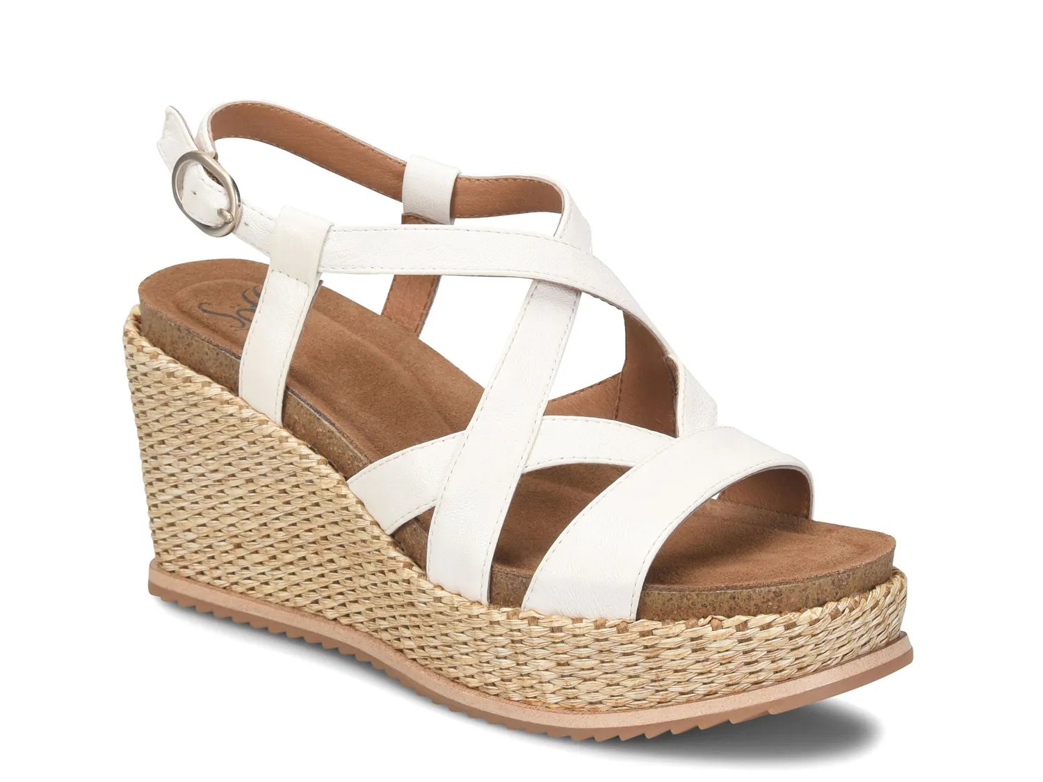 Сандалии Sofft Devyn Wedge Sandal, белый
