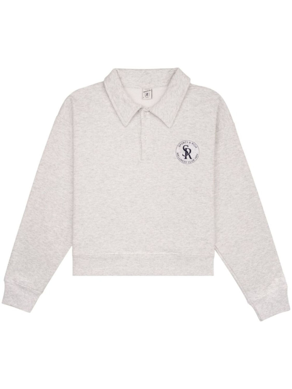 

Sporty & Rich хлопковый топ-поло S&R, серый