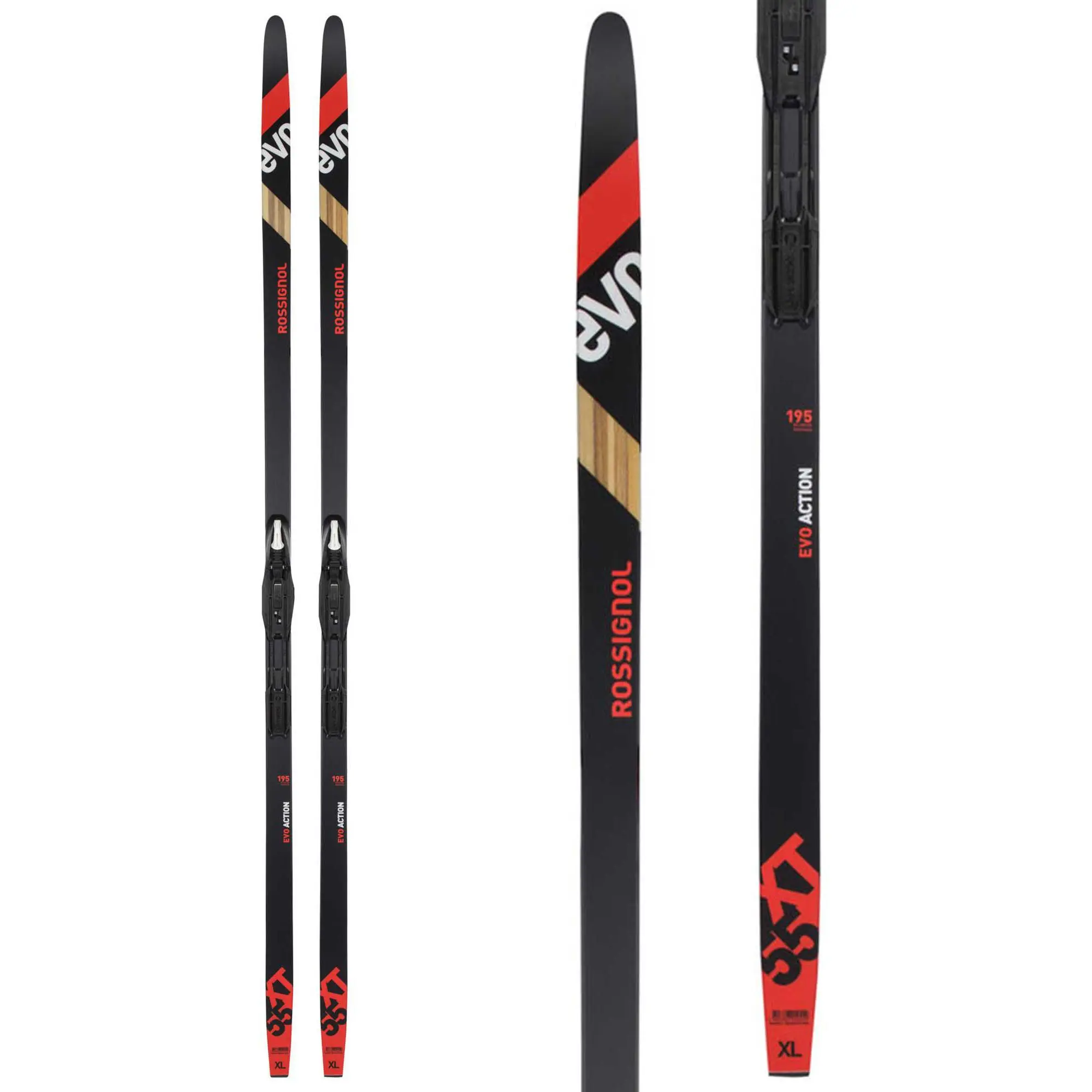 

Лыжи для скандинавской ходьбы Evo XT 55 Positrack с креплениями Tour SI Rossignol, One Color