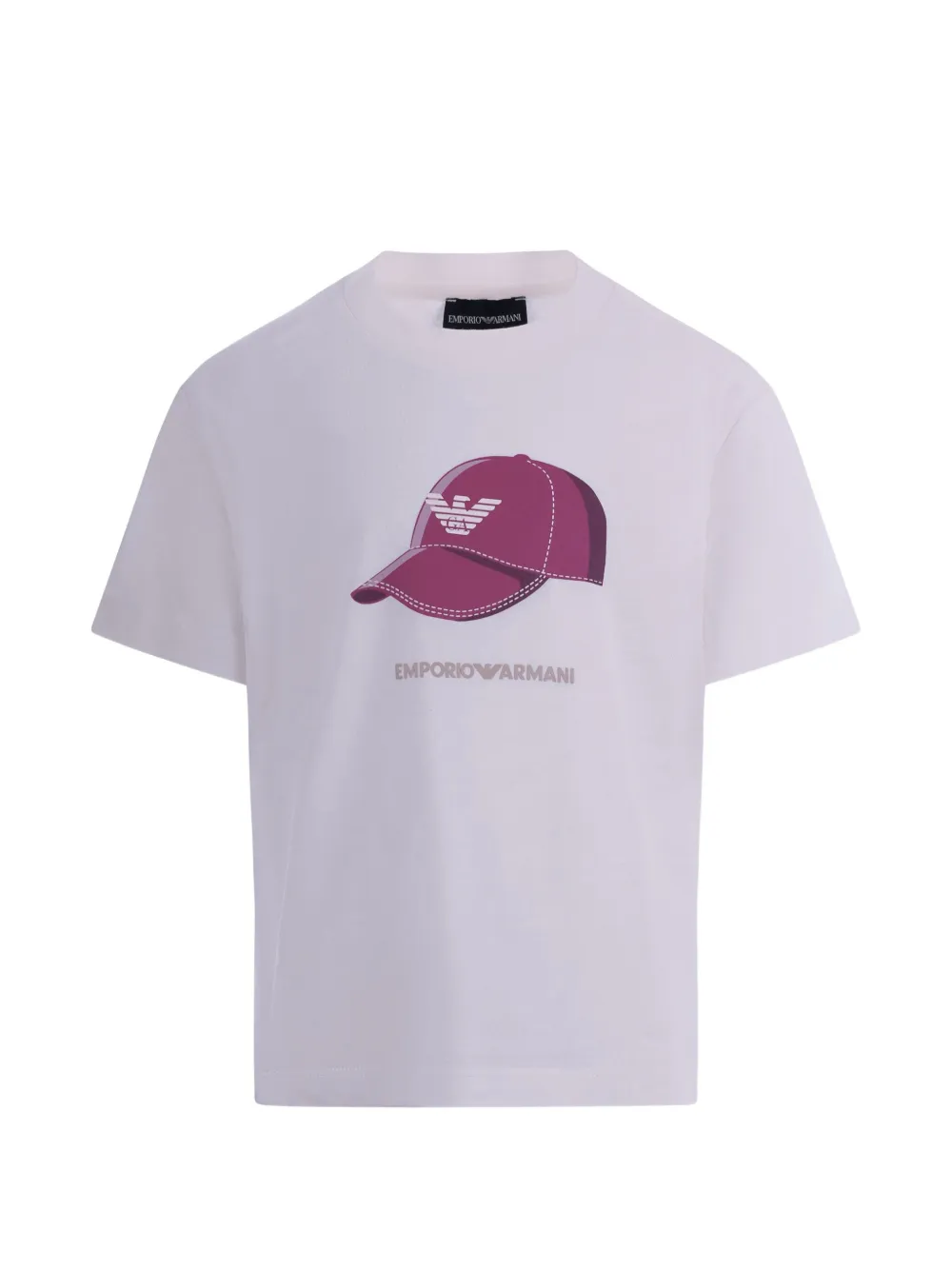 

Футболка с графическим принтом Emporio Armani Kids, белый