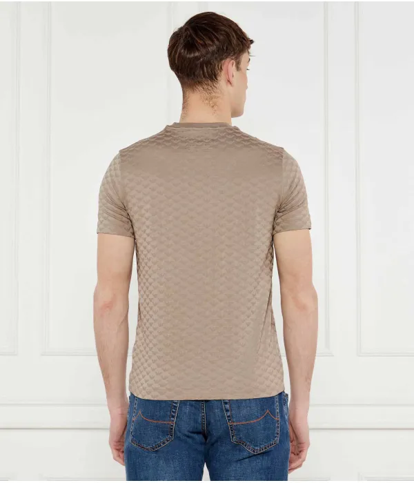 Футболка Slim fit Emporio Armani, бежевый — фото 3