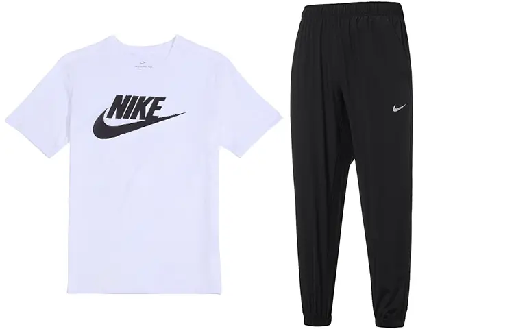 Nike Повседневный спортивный костюм мужской белый+черный — фото 3