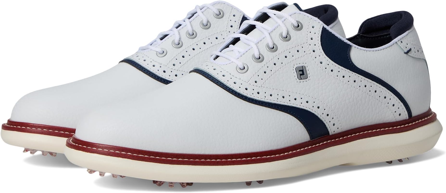 

Кроссовки FootJoy Traditions Golf Shoes- Previous Season, цвет White/Navy/Red