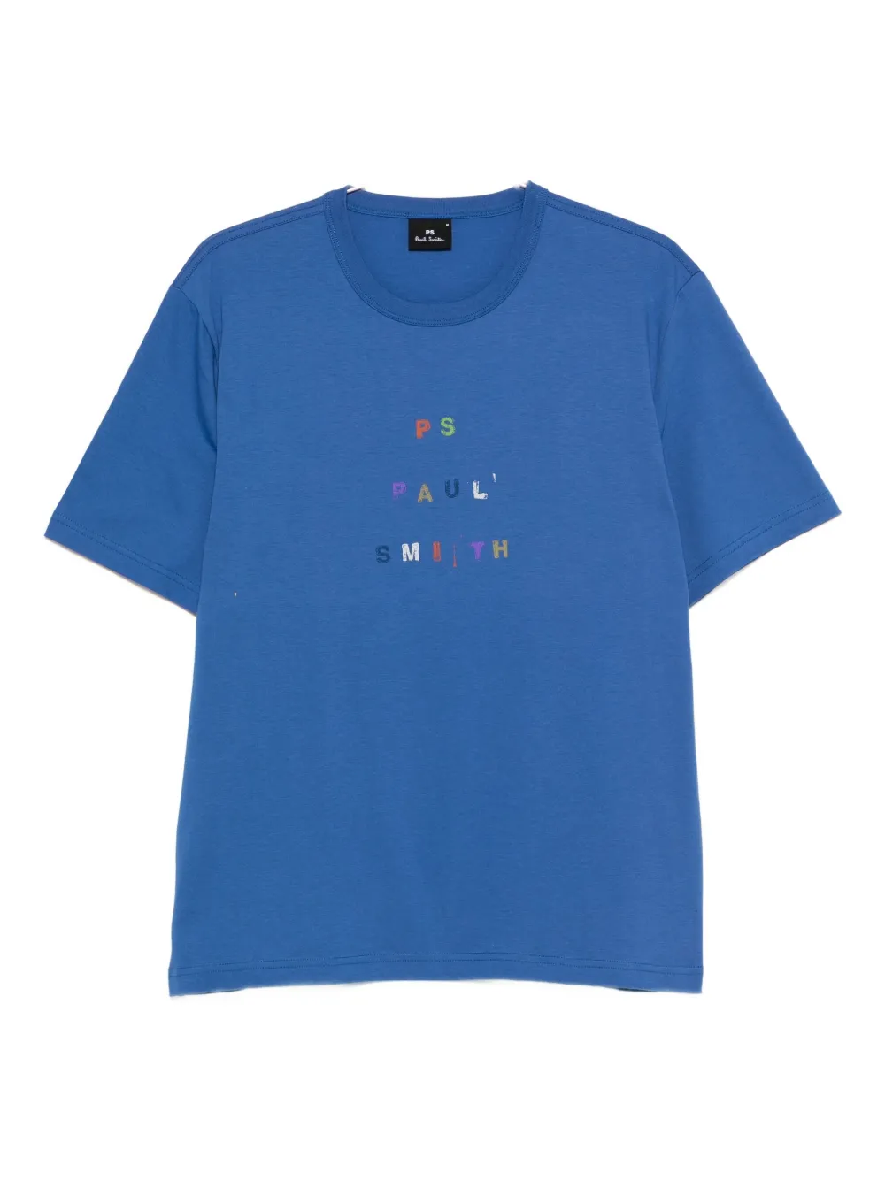 

Футболка из органического хлопка с вышивкой PS Paul Smith, синий