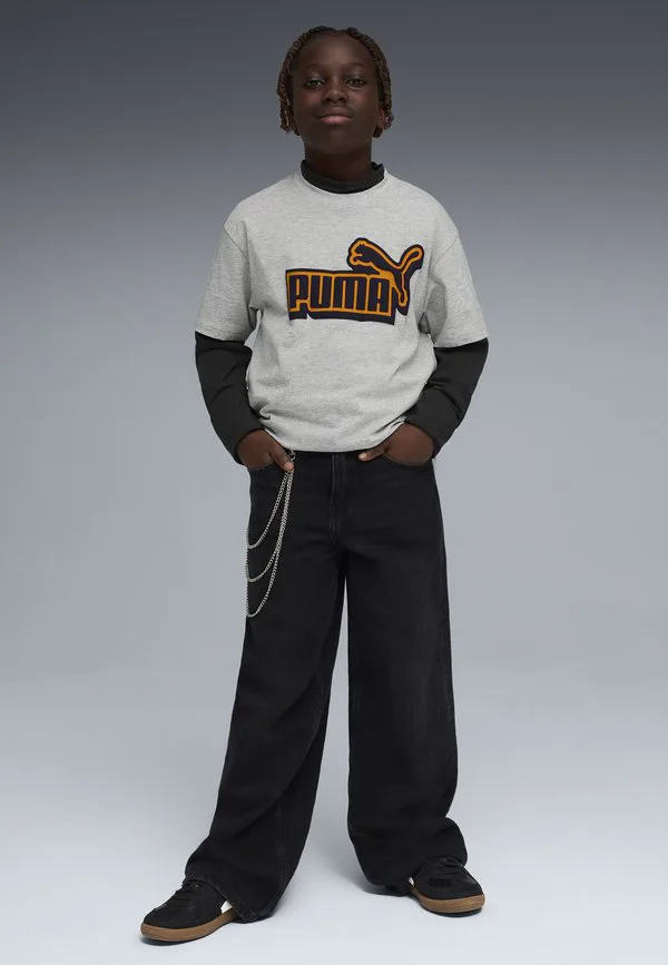 Футболка с графическим принтом от essentials logo lab Puma, Light Gray Heather