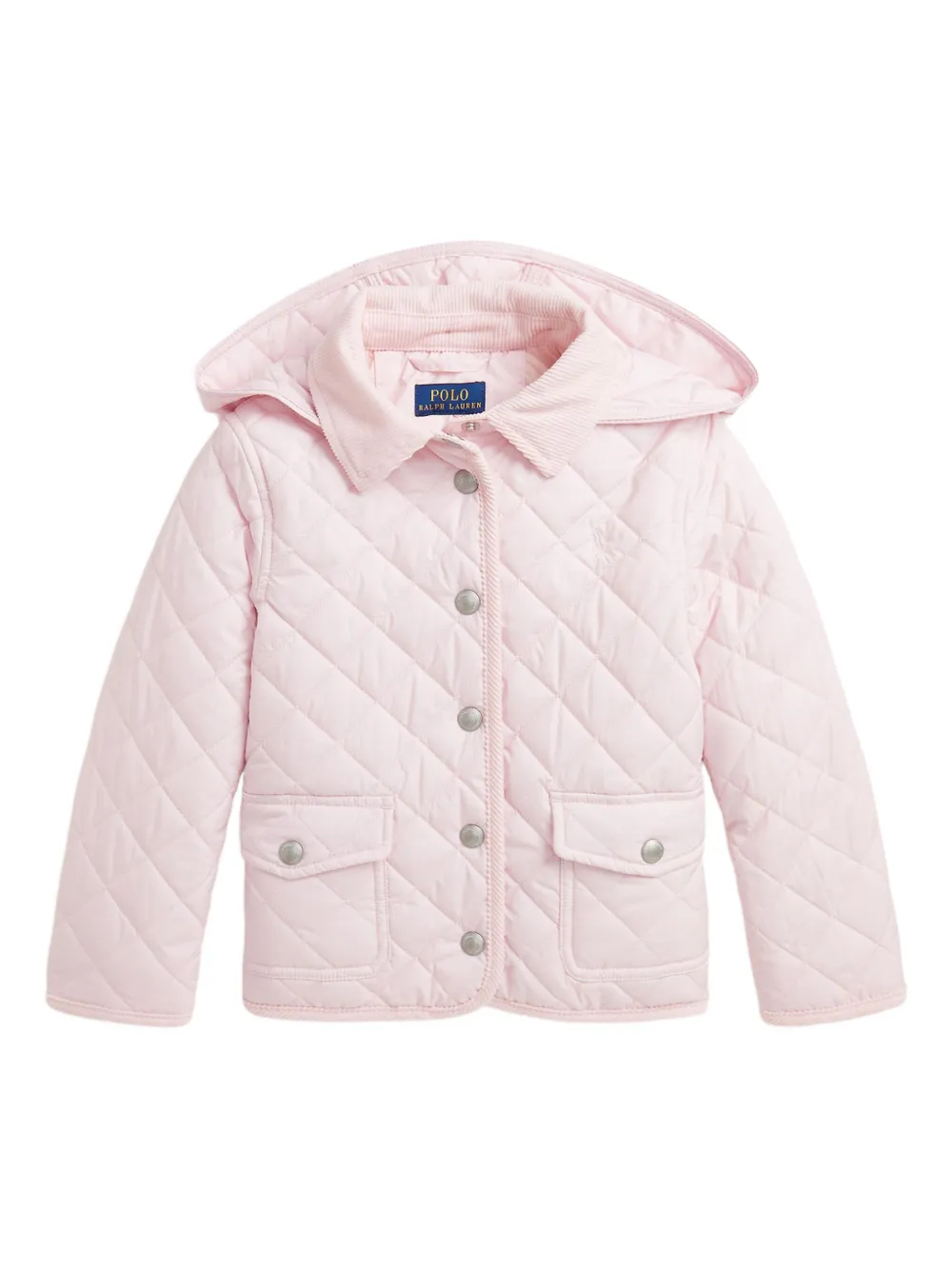 

Стеганая куртка с капюшоном POLO RALPH LAUREN KIDS, розовый