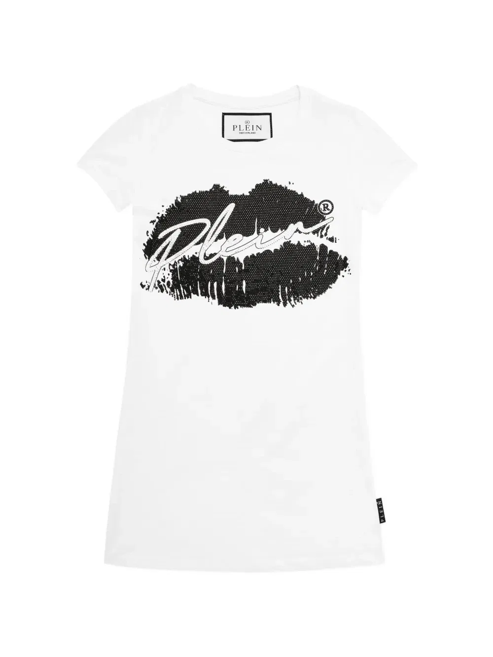 Платье-футболка Kiss Plein Philipp Plein Junior, белый