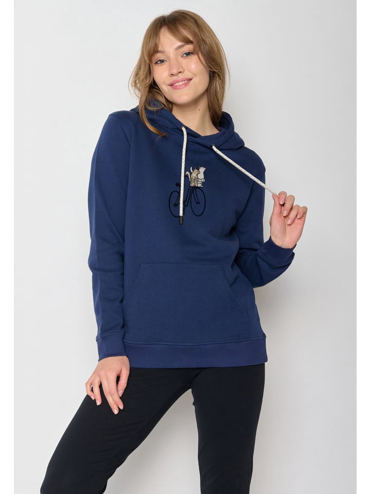 

Толстовка Bike Cats Basket темно-синего цвета GreenBomb