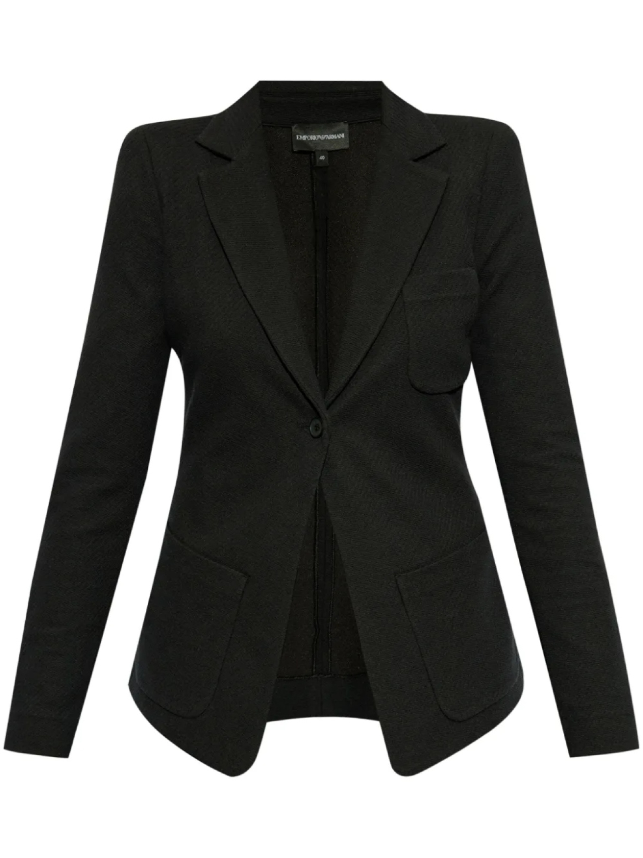 

Однобортный пиджак Emporio Armani, черный