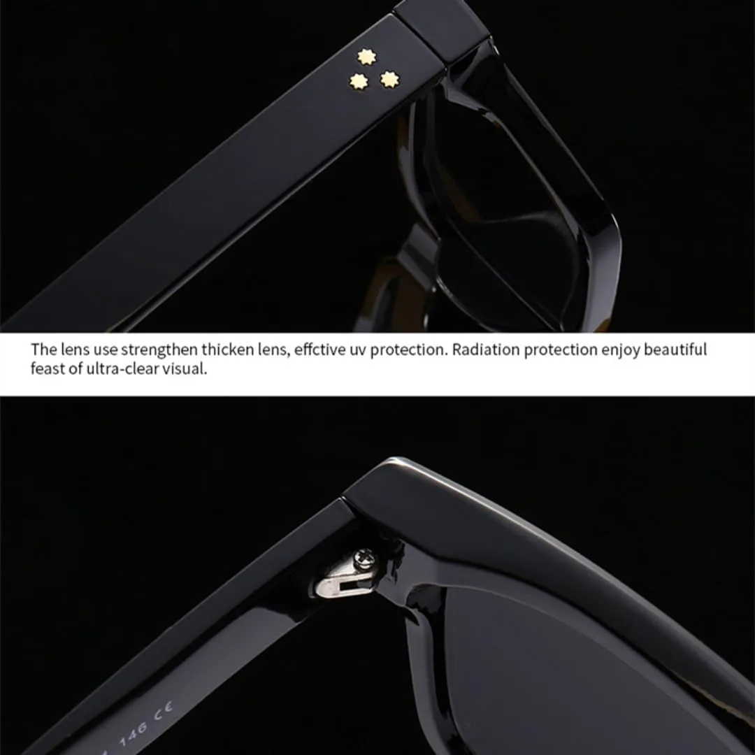 

Модные квадратные солнцезащитные очки с заклепками и градиентным переходом цвета, мужские солнцезащитные очки UV400, винтажные женские очки UATXTAU, Black Gray