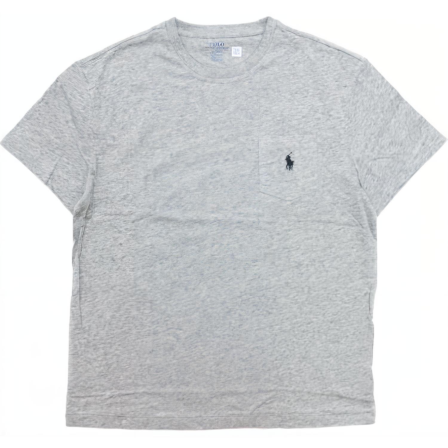 Футболка с коротким рукавом классического кроя Polo Ralph Lauren, серая — фото 2